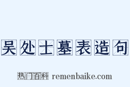 吴处士墓表造句是什么意思的图片